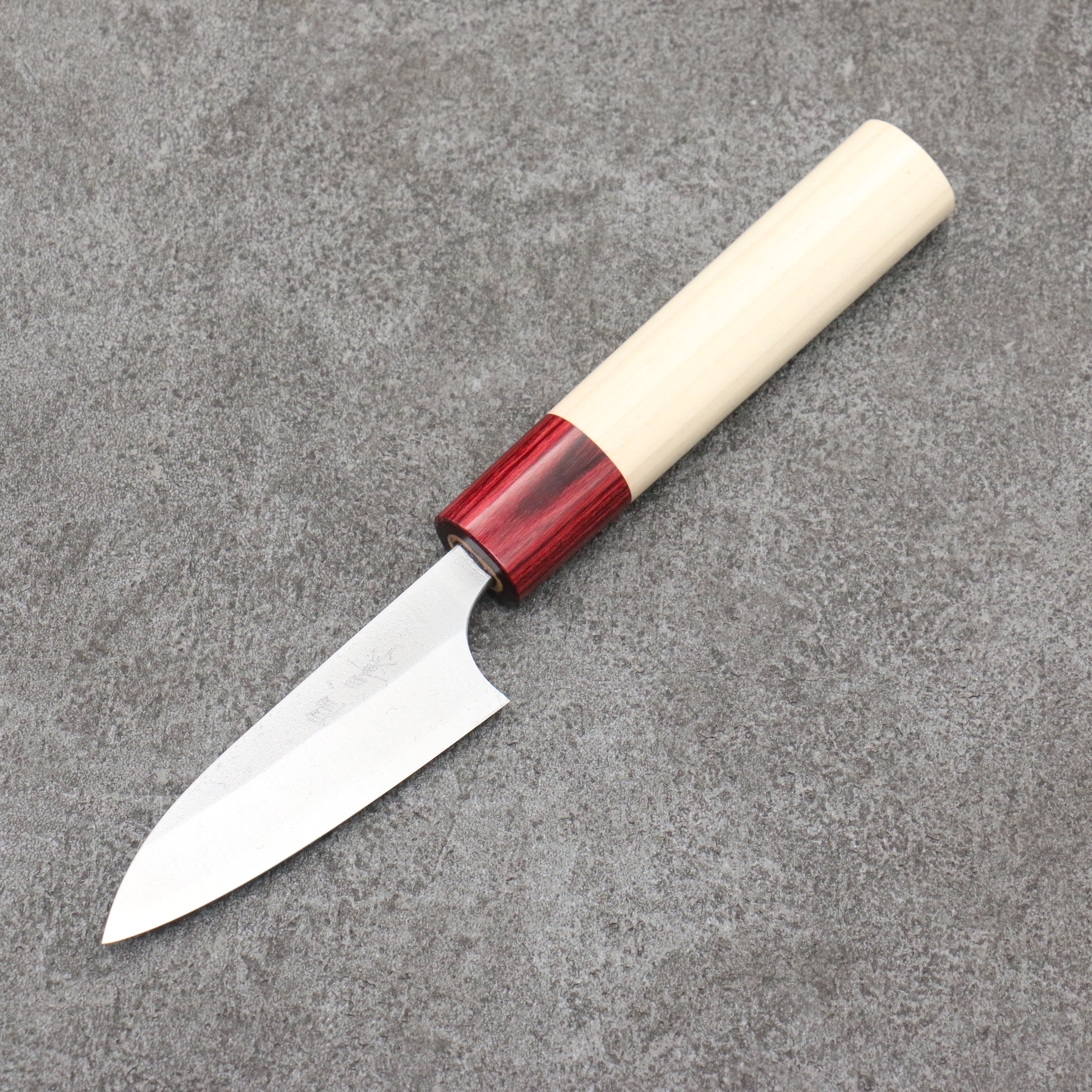 Masakage Yuki White Steel No.2 Nashiji Paring 75mm Magnolia Handle - Seisuke Knife