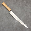 Seisuke Silver Steel No.3 Migaki Polish Finish Sujihiki240mm White Oak Handle - Seisuke Knife