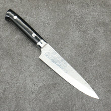  Takeshi Saji VG10 Hammered Damascus Cross Petty-Utility135mm Micarta (Cloud) Handle - Seisuke Knife