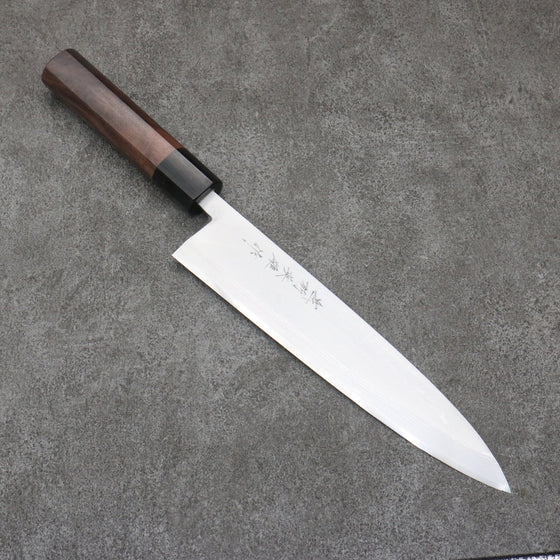 Hideo Kitaoka White Steel No.2 Damascus Mioroshi Deba240mm Shitan Handle - Seisuke Knife