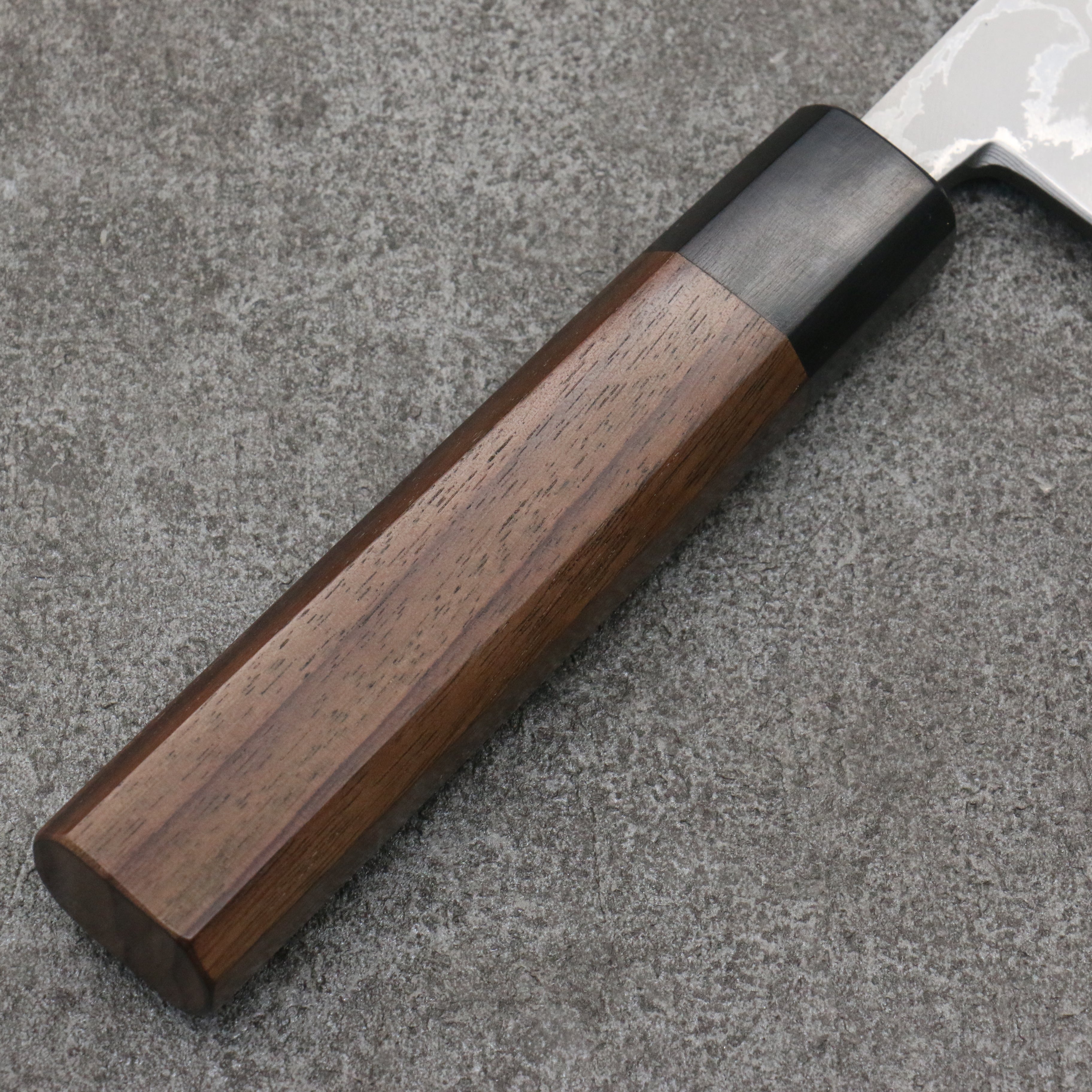 Hideo Kitaoka Blue Steel No.2 Damascus Mioroshi Deba210mm Shitan Handle - Seisuke Knife