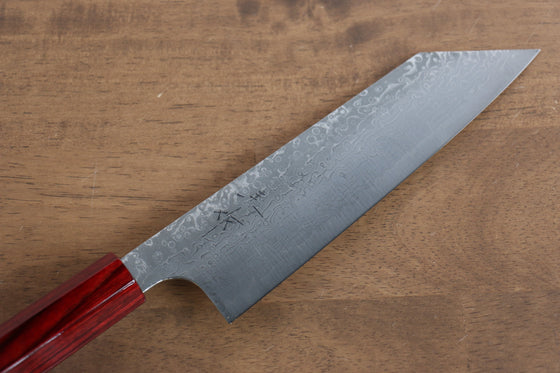 Kei Kobayashi SG2 Damascus Bunka  170mm Red Lacquered Handle - Seisuke Knife