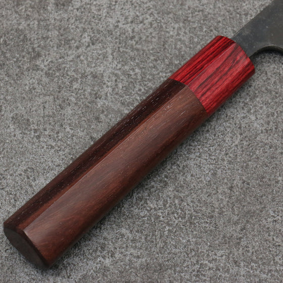 Nao Yamamoto Blue Steel Kurouchi Petty-Utility 135mm Shitan & Red Pakkawood Handle - Seisuke Knife