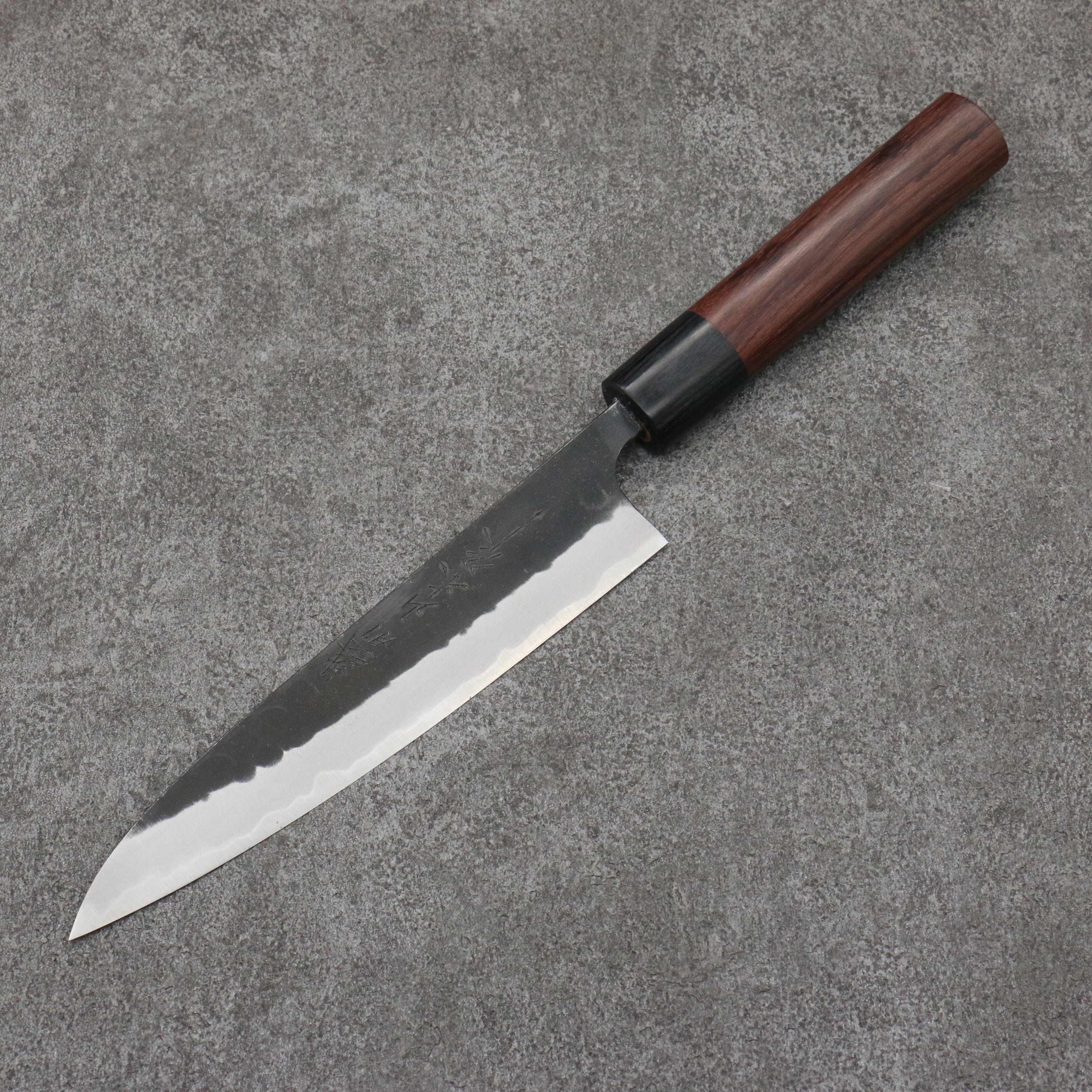 Nao Yamamoto Blue Steel Kurouchi Petty-Utility 160mm Shitan & Black Pakkawood Handle - Seisuke Knife