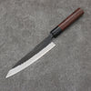 Nao Yamamoto Blue Steel Kurouchi Petty-Utility160mm Shitan (ferrule: Black Pakka wood) Handle - Seisuke Knife