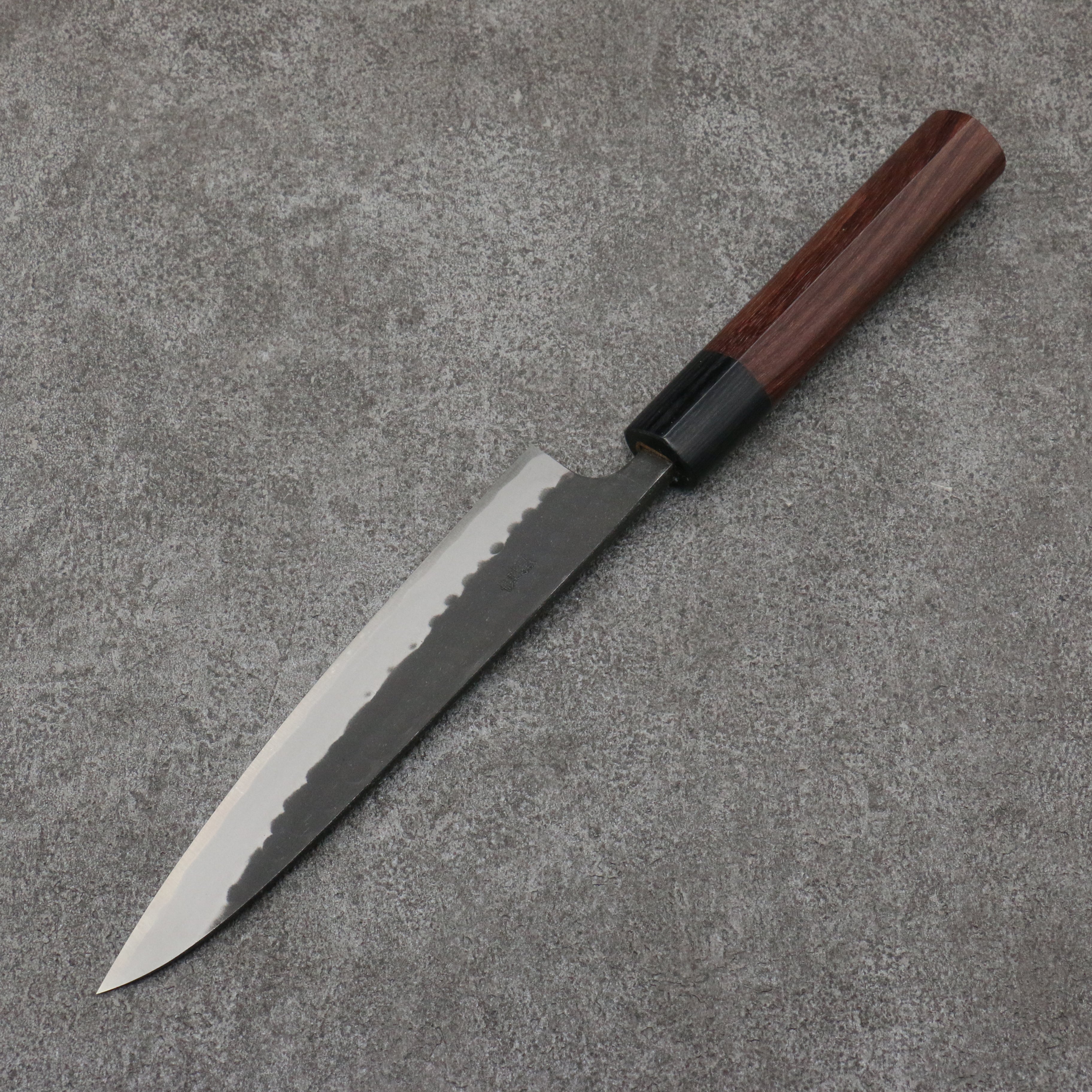 Nao Yamamoto Blue Steel Kurouchi Petty-Utility 160mm Shitan & Black Pakkawood Handle - Seisuke Knife
