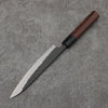 Nao Yamamoto Blue Steel Kurouchi Petty-Utility160mm Shitan (ferrule: Black Pakka wood) Handle - Seisuke Knife