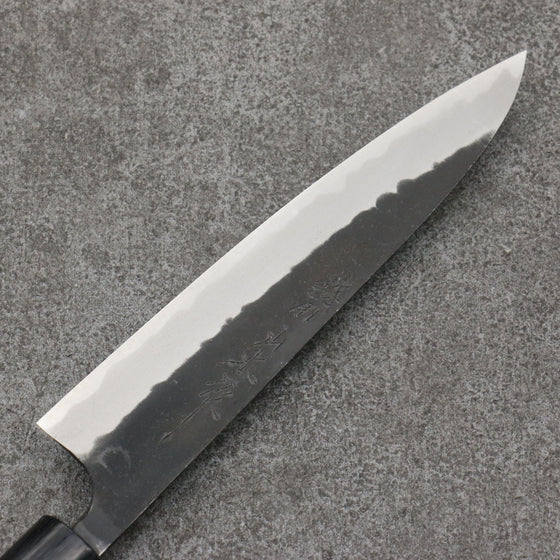 Nao Yamamoto Blue Steel Kurouchi Petty-Utility160mm Shitan (ferrule: Black Pakka wood) Handle - Seisuke Knife