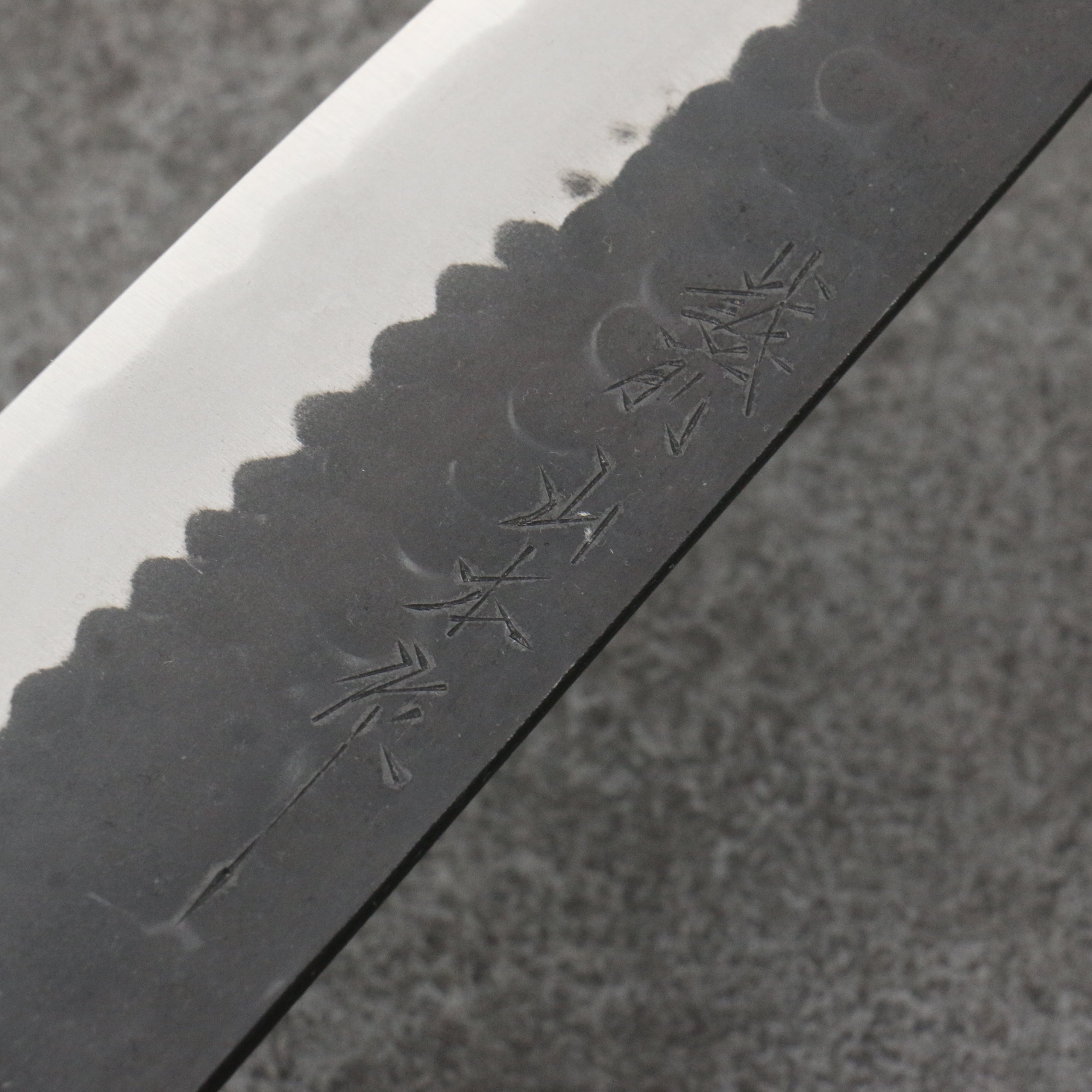 Nao Yamamoto Blue Steel Kurouchi Santoku170mm Shitan (ferrule: Black Pakka wood) Handle - Seisuke Knife