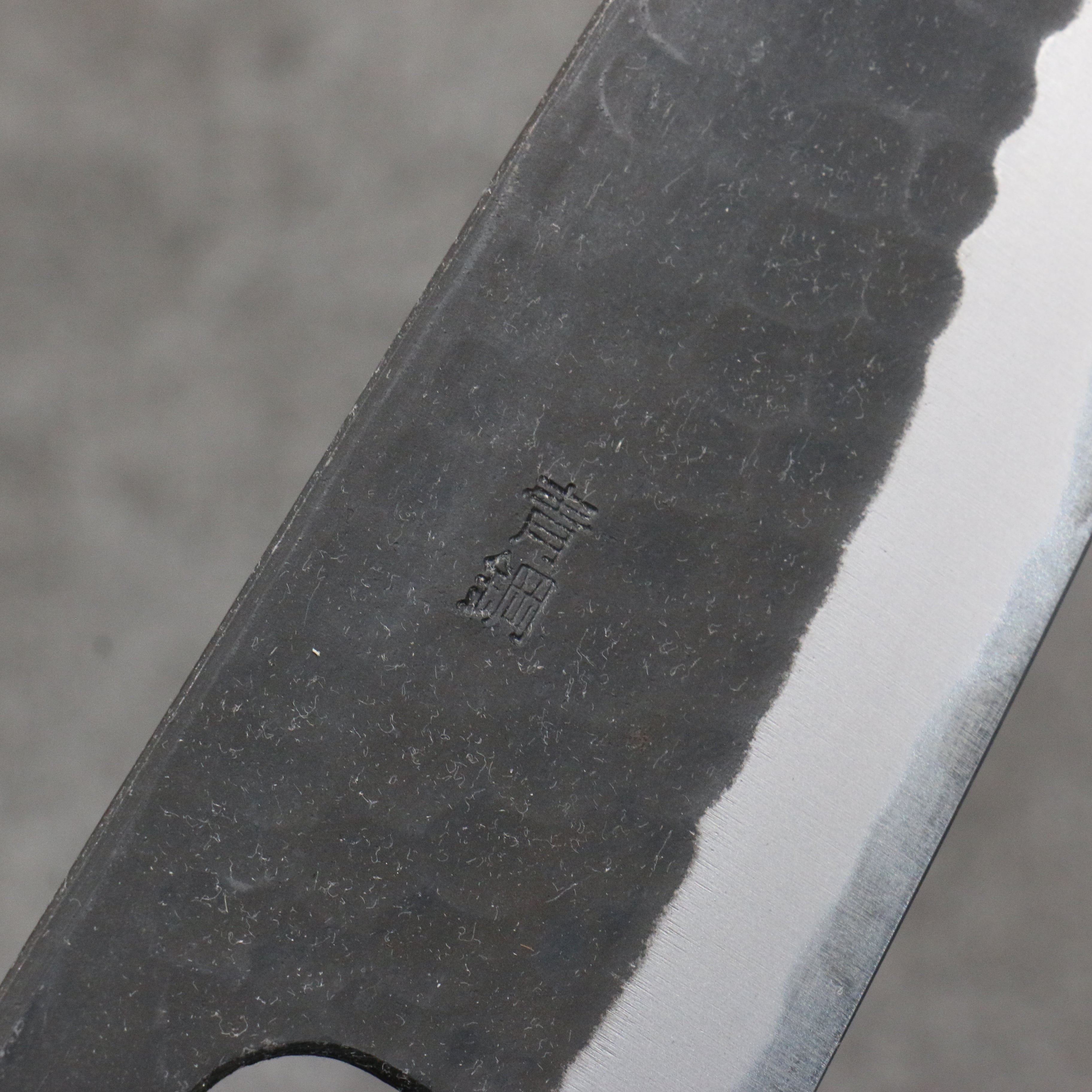 Nao Yamamoto Blue Steel Kurouchi Gyuto180mm Shitan (ferrule: Red Pakka wood) Handle - Seisuke Knife