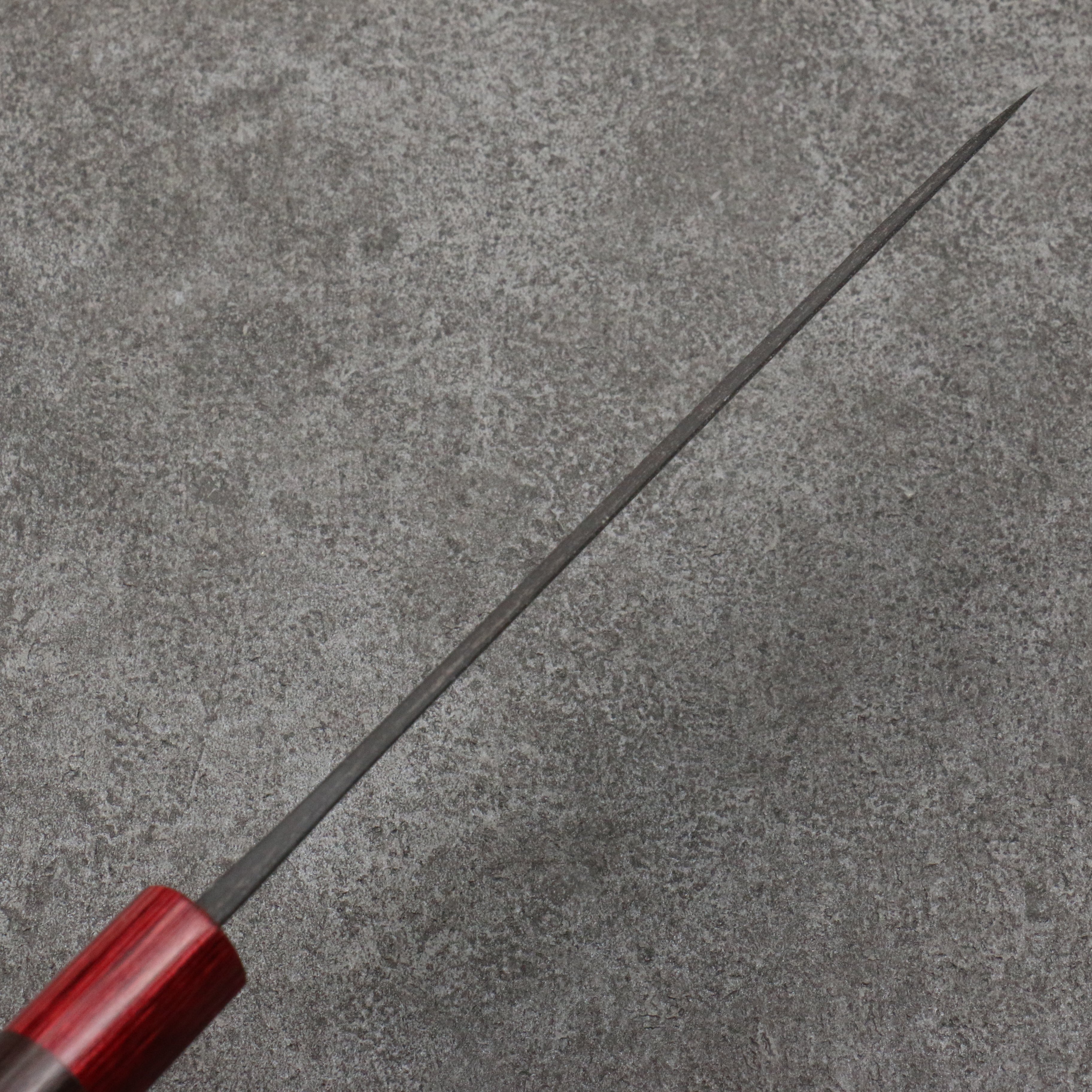 Nao Yamamoto Blue Steel Kurouchi Gyuto180mm Shitan (ferrule: Red Pakka wood) Handle - Seisuke Knife