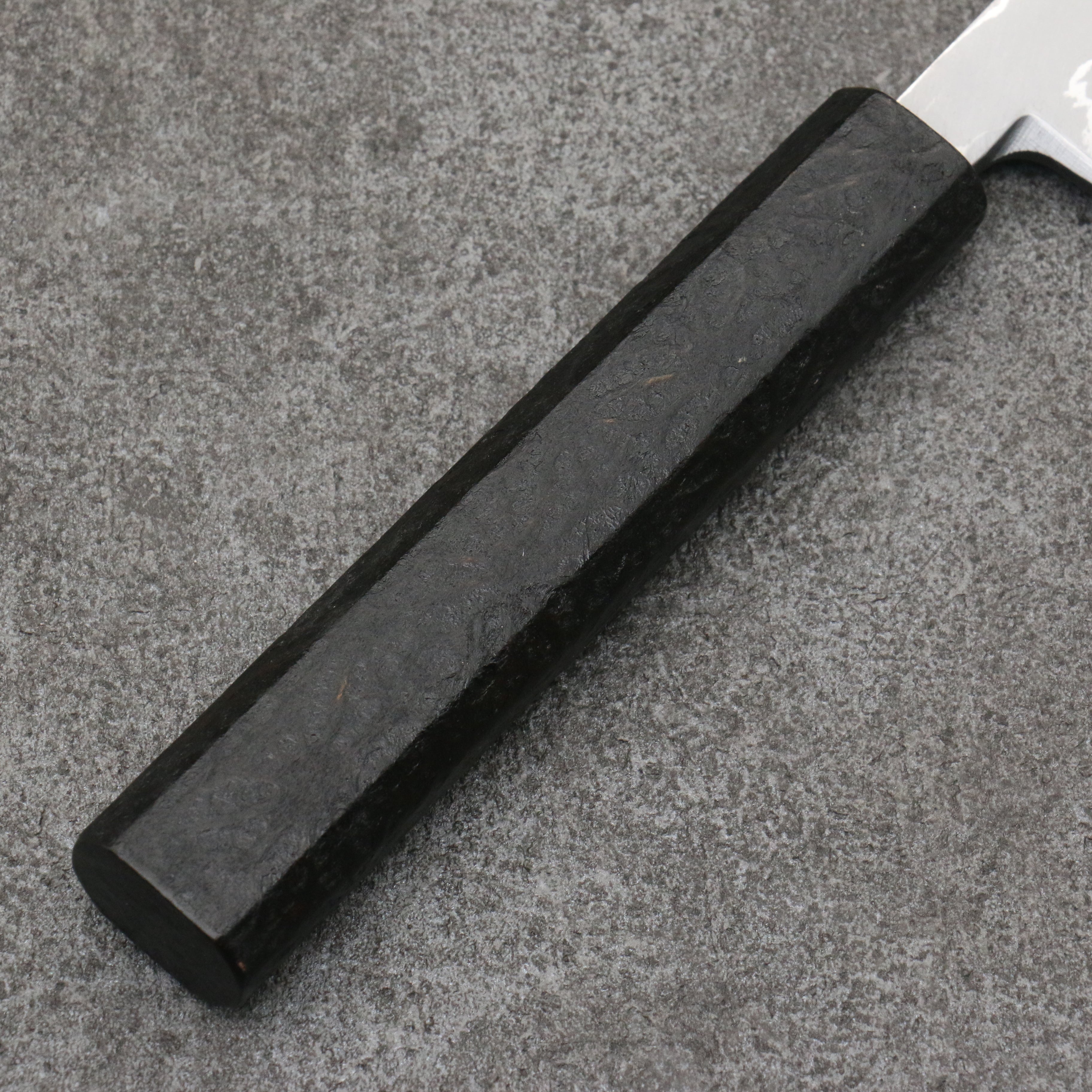 Hideo Kitaoka White Steel No.2 Damascus Mioroshi Deba240mm Black Washi Wrapped Handle - Seisuke Knife