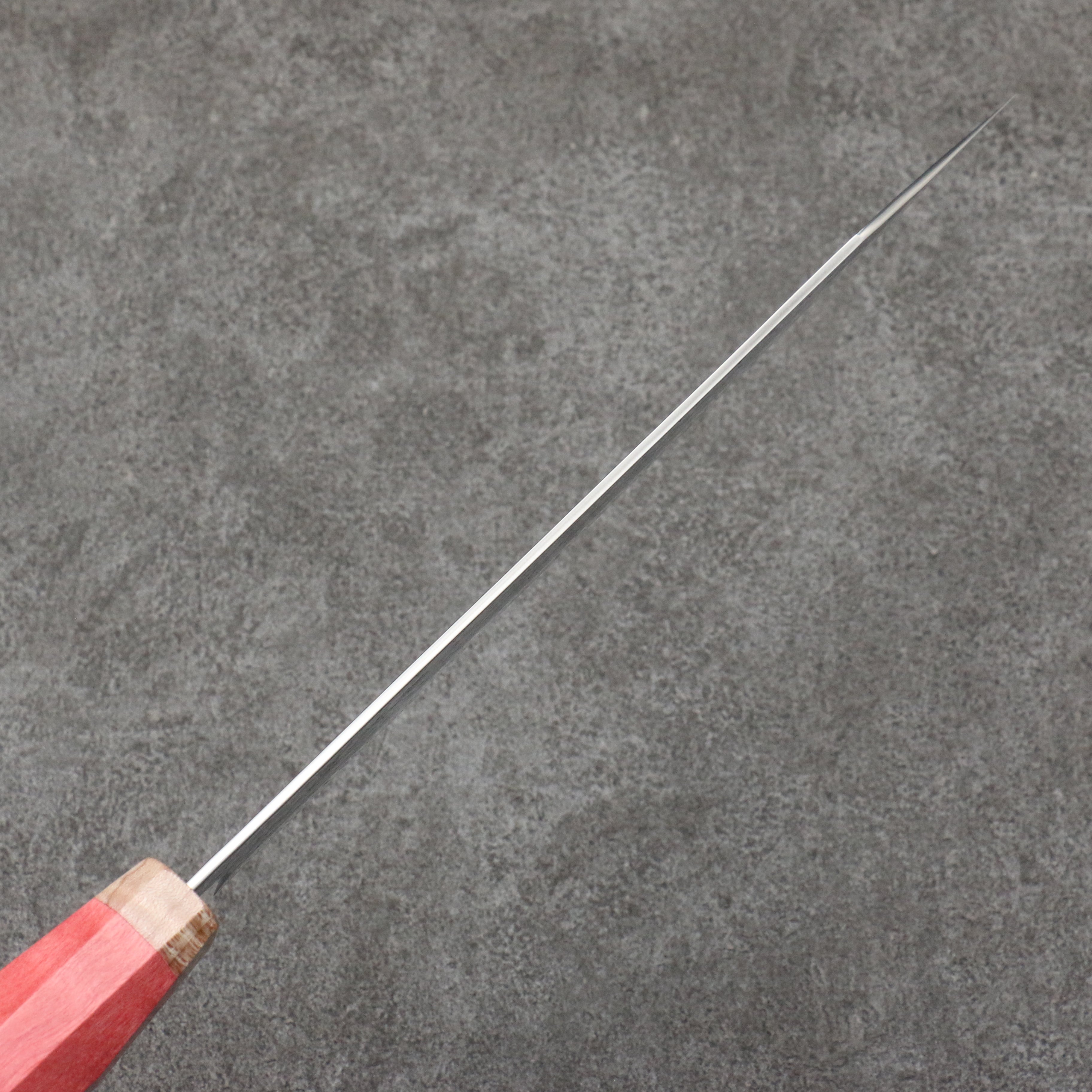 Yoshimi Kato Minamo SG2 Hammered Kiritsuke Gyuto  210mm Western style (red) Handle - Seisuke Knife