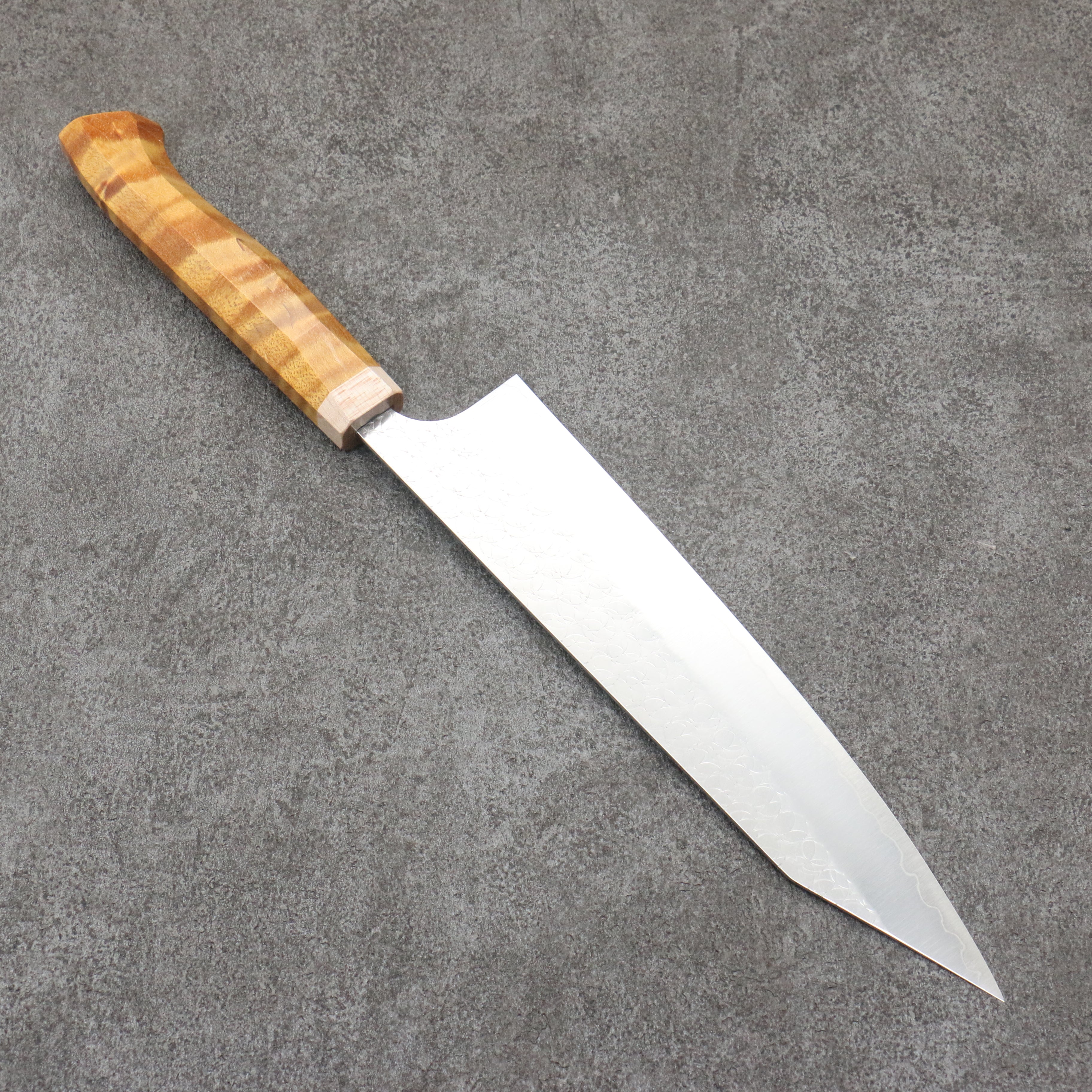 Yoshimi Kato Minamo SG2 Hammered Kiritsuke Gyuto  210mm Western style (yellow) Handle - Seisuke Knife