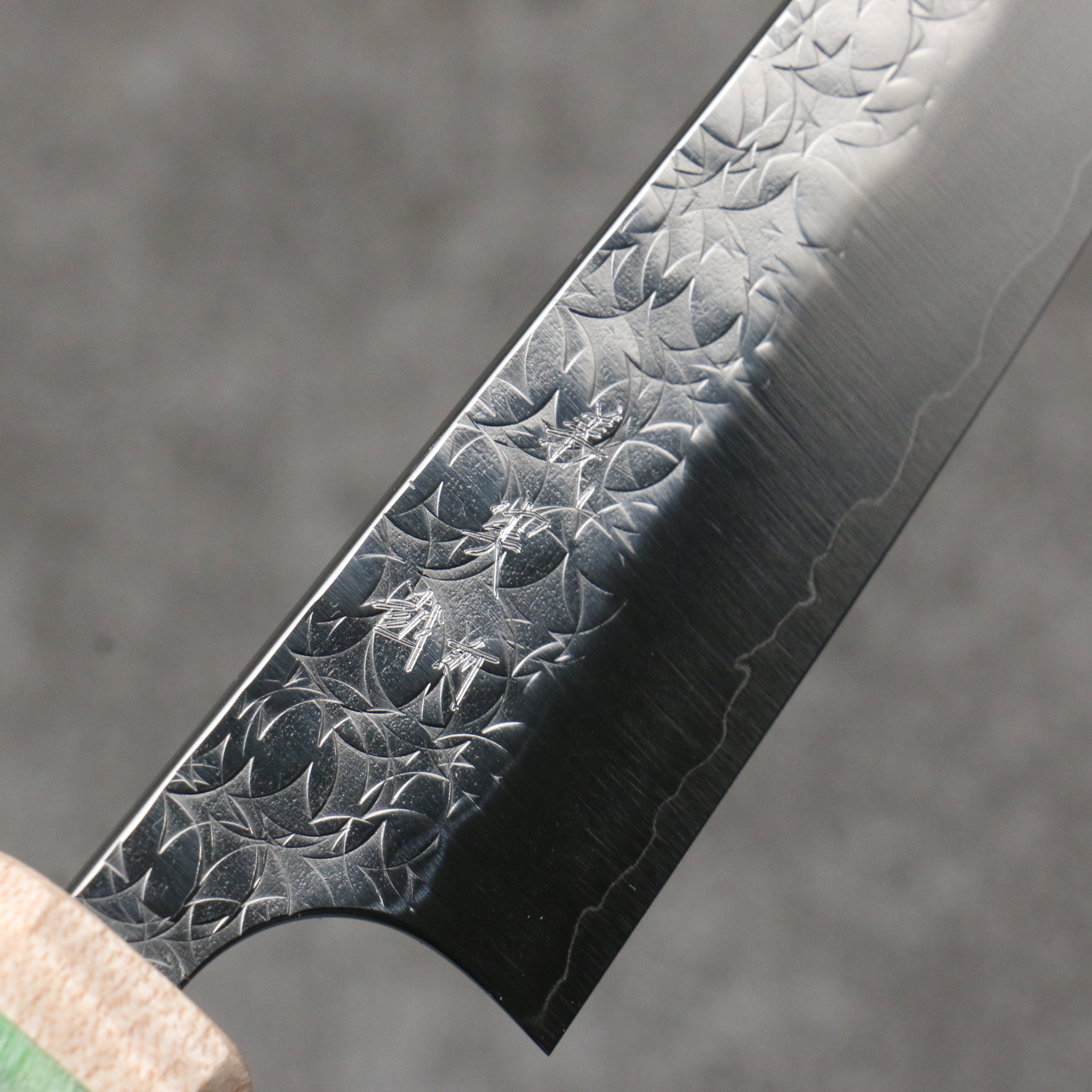 Yoshimi Kato Minamo SG2 Hammered Petty-Utility  120mm Western style (green) Handle - Seisuke Knife