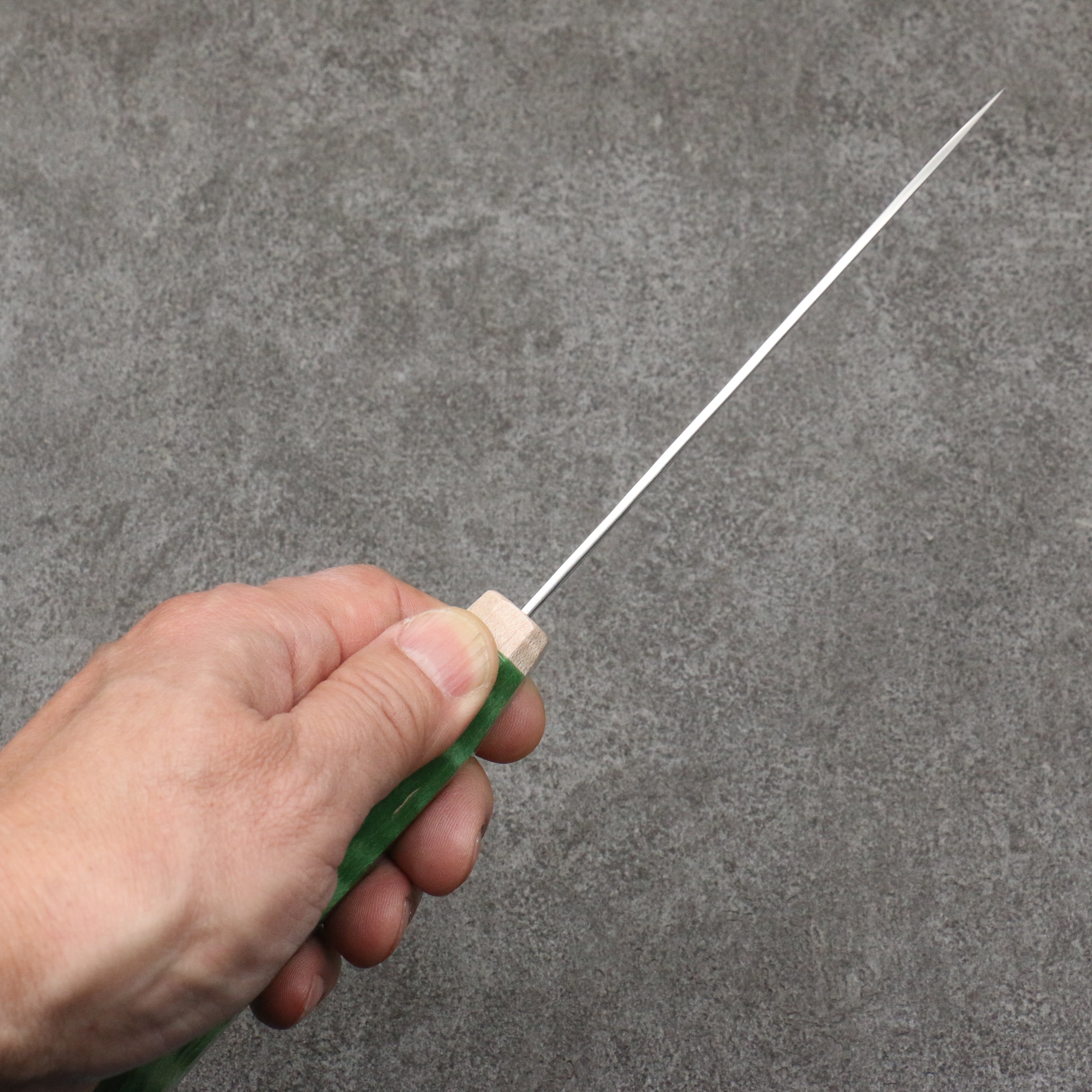 Yoshimi Kato Minamo SG2 Hammered Petty-Utility  120mm Western style (green) Handle - Seisuke Knife