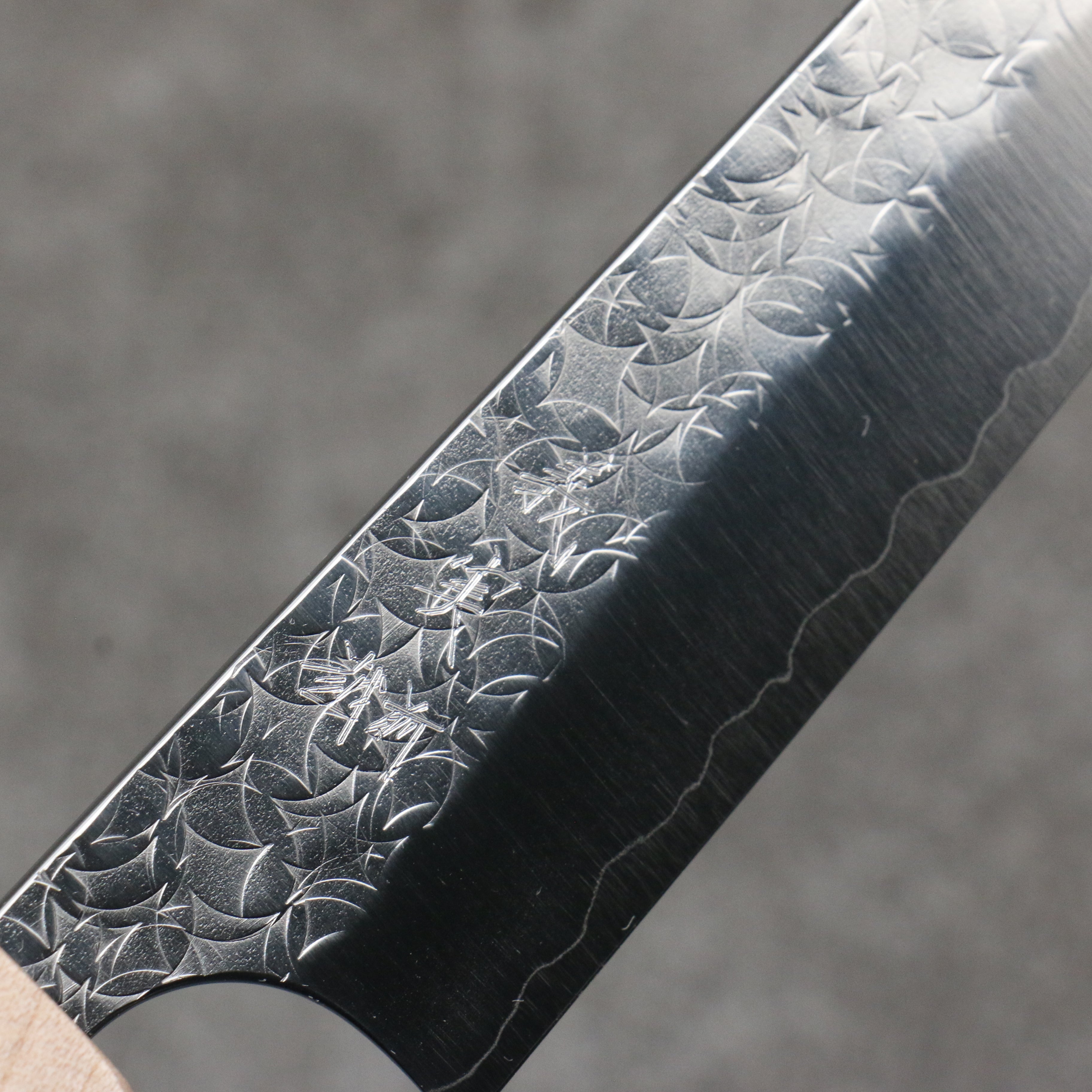 Yoshimi Kato Minamo SG2 Hammered Petty-Utility  150mm Western style (blue) Handle - Seisuke Knife