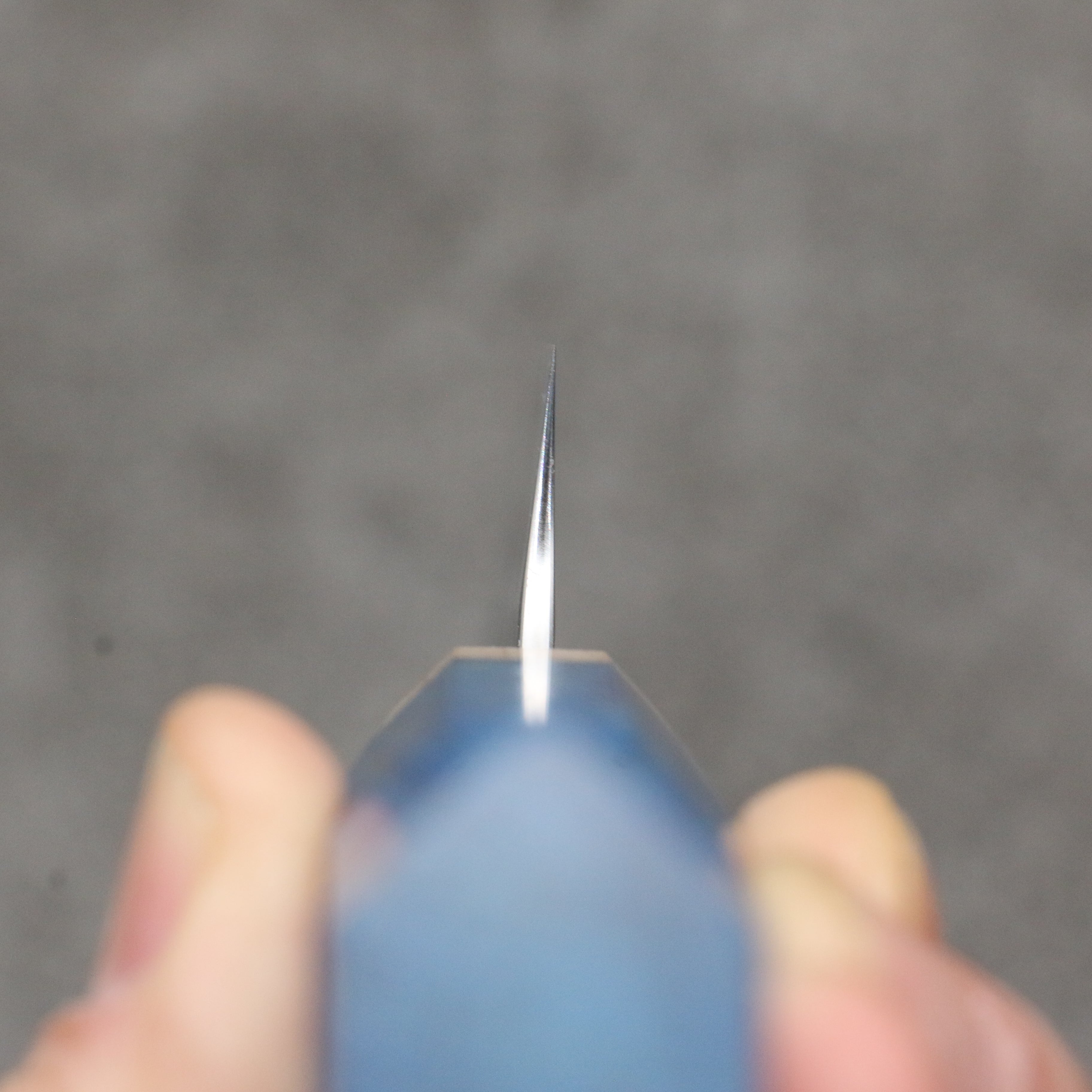 Yoshimi Kato Minamo SG2 Hammered Petty-Utility  150mm Western style (blue) Handle - Seisuke Knife