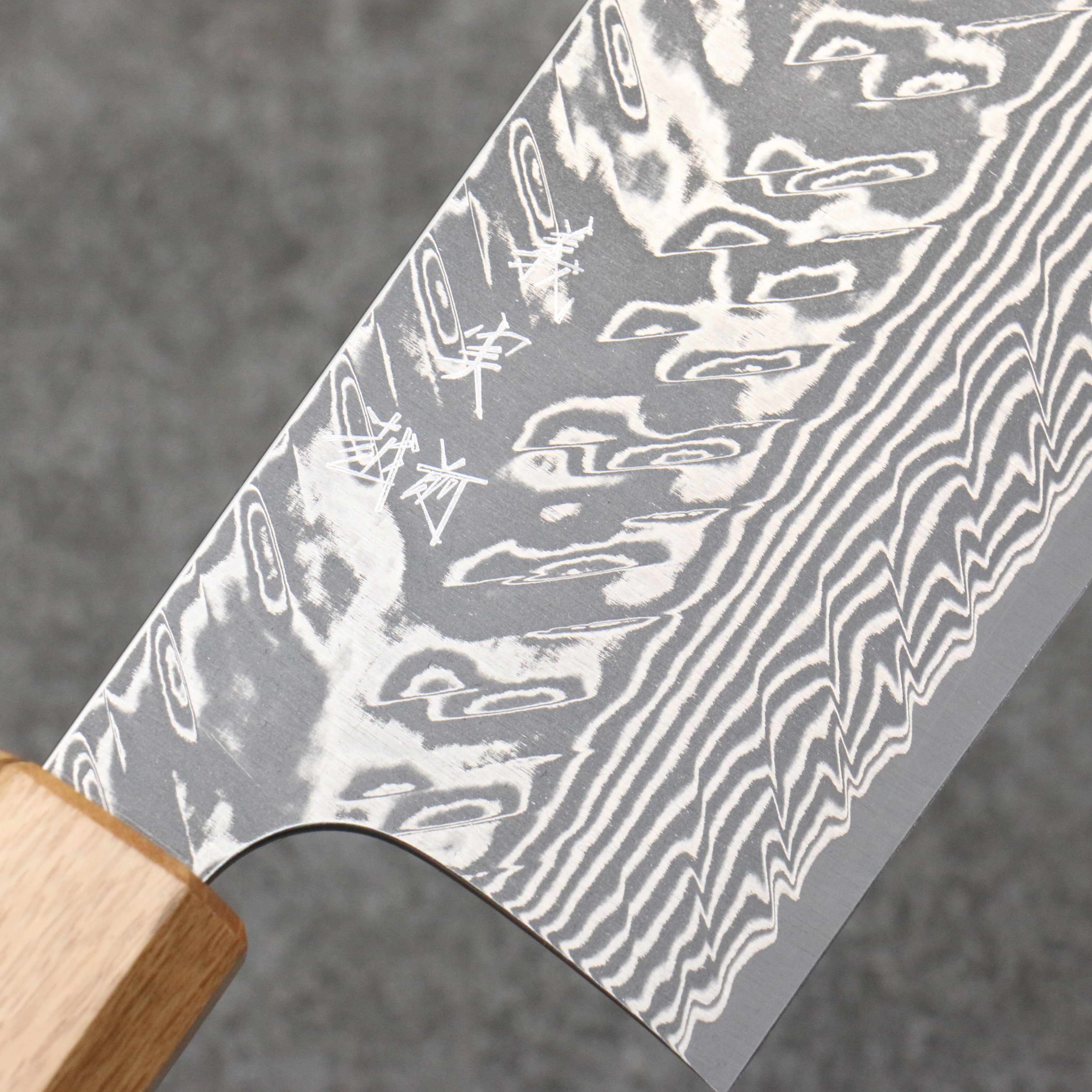 Yoshimi Kato SG2 Black Damascus Nakiri  165mm Padoauk(Turquoise Ring) Handle - Seisuke Knife