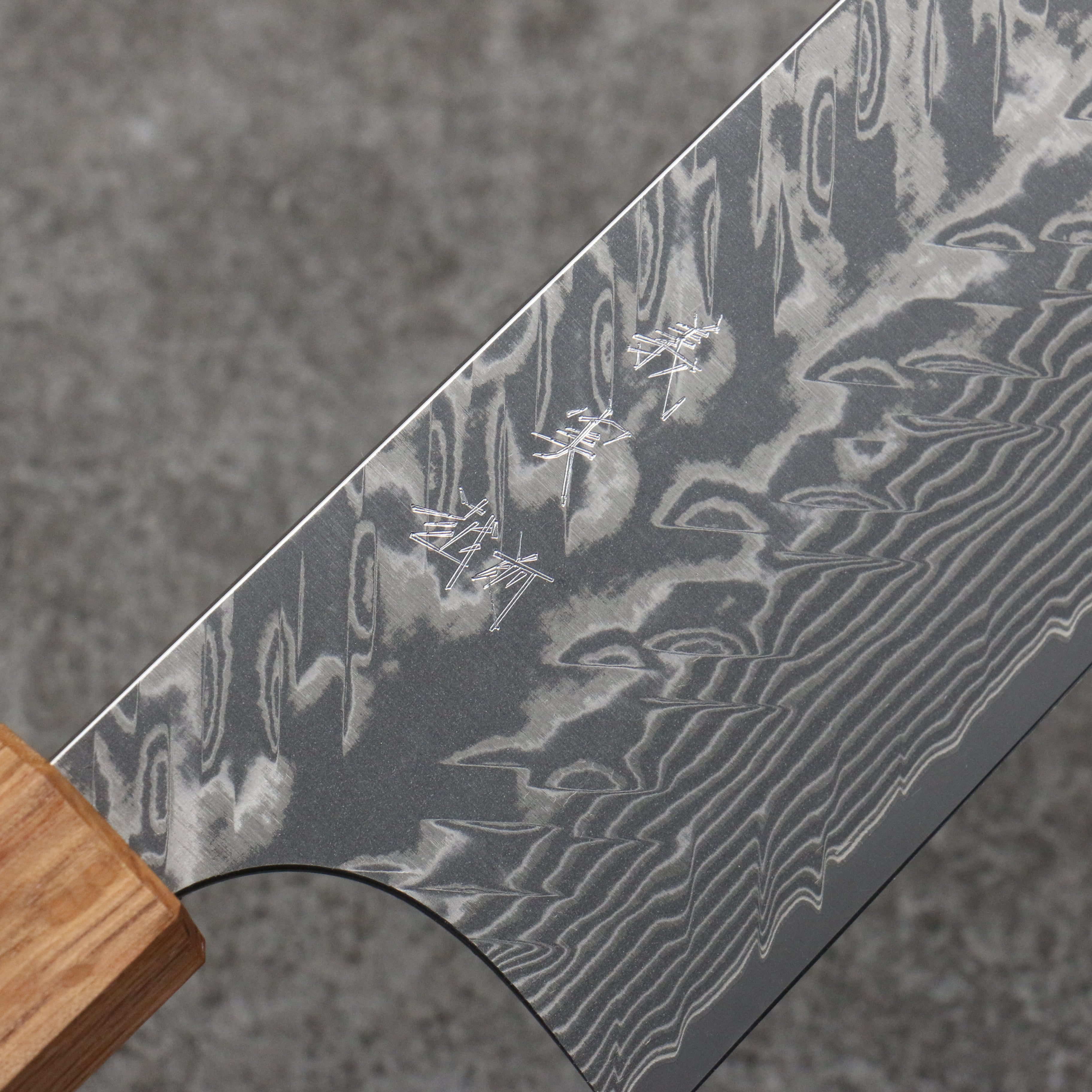 Yoshimi Kato SG2 Black Damascus Gyuto 240mm Padoauk & Turquoise Handle - Seisuke Knife