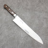 Seisuke Nami AUS10 Mirrored Finish Damascus Gyuto  240mm Brown Pakka wood Handle - Seisuke Knife