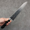 Seisuke Nami AUS10 Mirrored Finish Damascus Gyuto  240mm Black Pakka wood Handle - Seisuke Knife