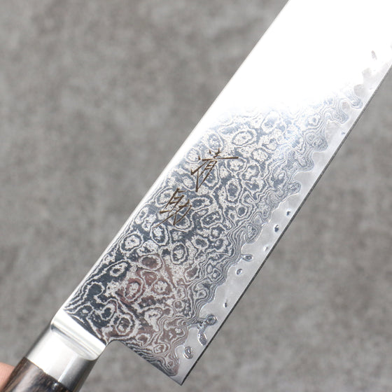 Seisuke Kagami2 AUS10 Mirrored Finish Damascus Sujihiki  240mm Brown Pakka wood Handle - Seisuke Knife