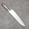 Seisuke Kagami2 AUS10 Mirrored Finish Damascus Gyuto  210mm Brown Pakka wood Handle - Seisuke Knife