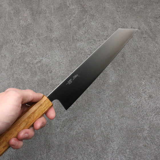 Seisuke Silver Steel No.3 Migaki Polish Finish Kiritsuke Gyuto  210mm White Oak Handle - Seisuke Knife