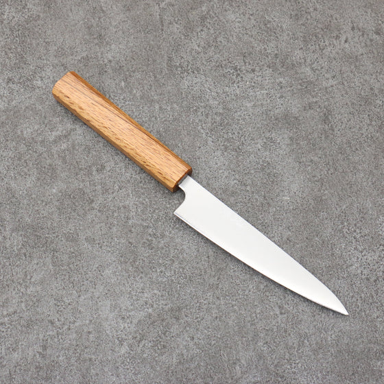 Seisuke Silver Steel No.3 Migaki Polish Finish Petty-Utility  135mm White Oak Handle - Seisuke Knife