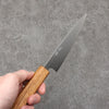 Seisuke Silver Steel No.3 Migaki Polish Finish Petty-Utility  135mm White Oak Handle - Seisuke Knife