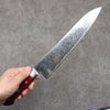 Seisuke Kagami2 AUS10 Mirrored Finish Damascus Gyuto  240mm Red Pakka wood Handle - Seisuke Knife