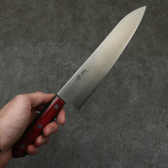 Seisuke SLD Migaki Polish Finish Gyuto  210mm Red Pakka wood Handle - Seisuke Knife