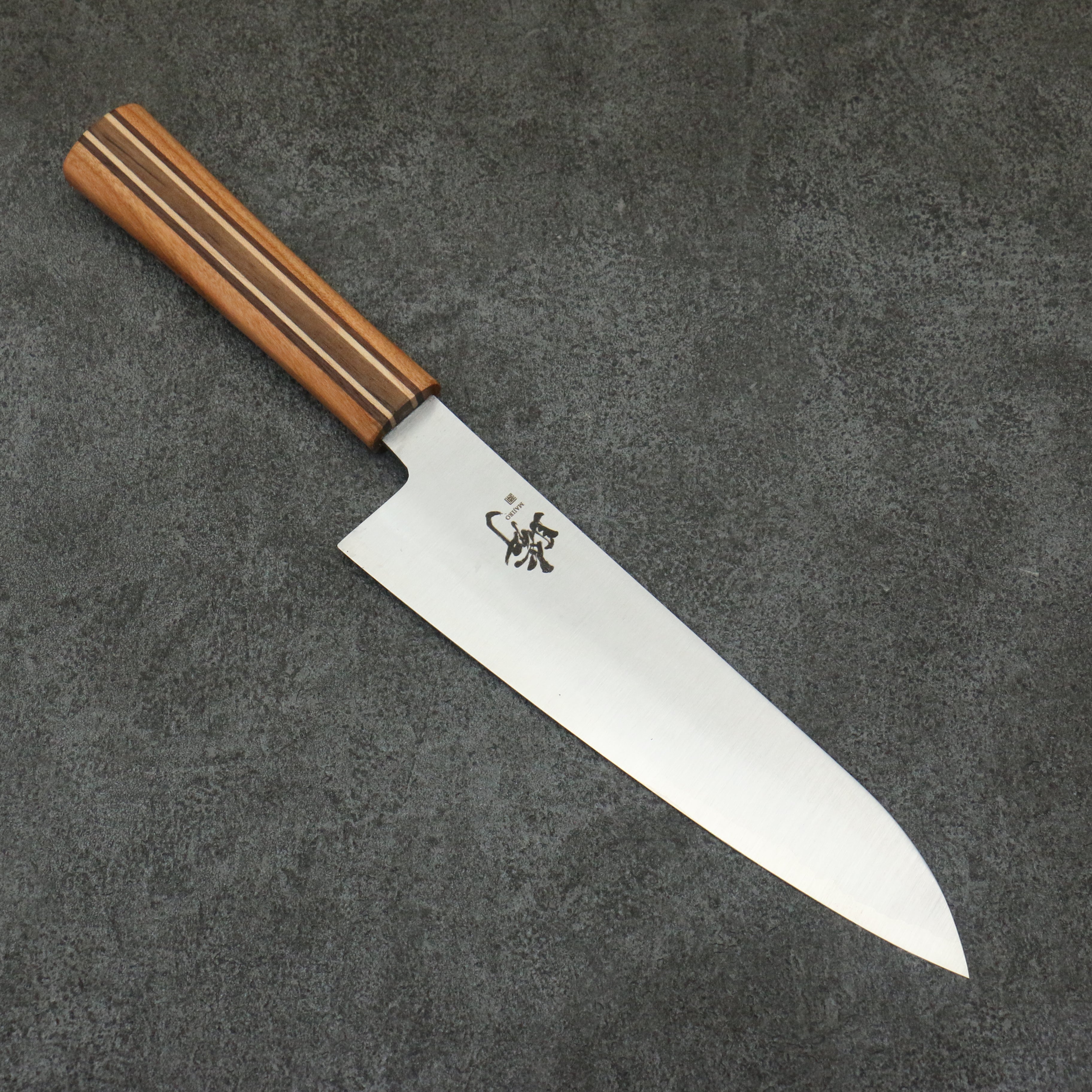 Shigeki Tanaka Majiro Silver Steel No.3 Gyuto  190mm Maple, Cherry, Walnut Handle - Seisuke Knife