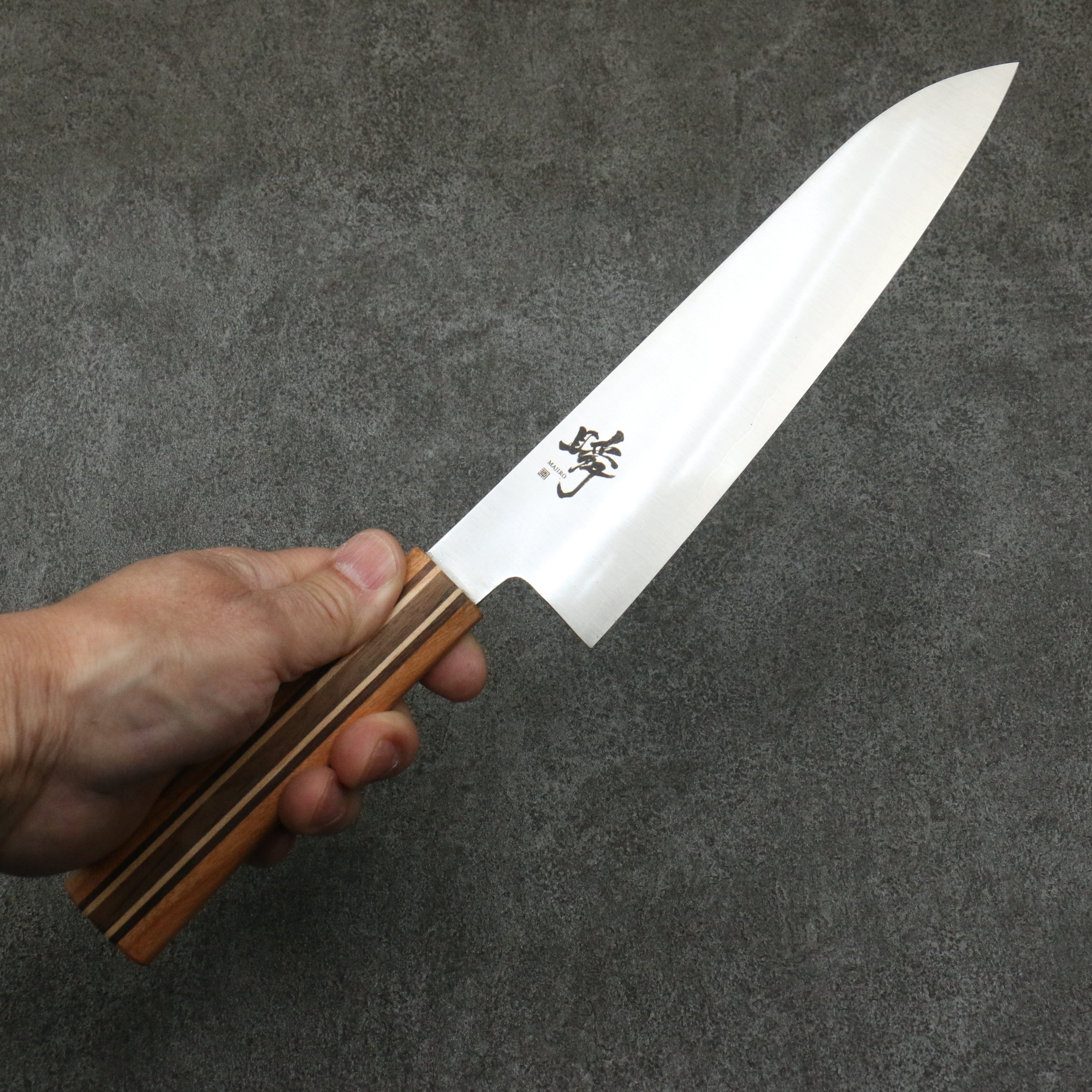 Shigeki Tanaka Majiro Silver Steel No.3 Gyuto  190mm Maple, Cherry, Walnut Handle - Seisuke Knife