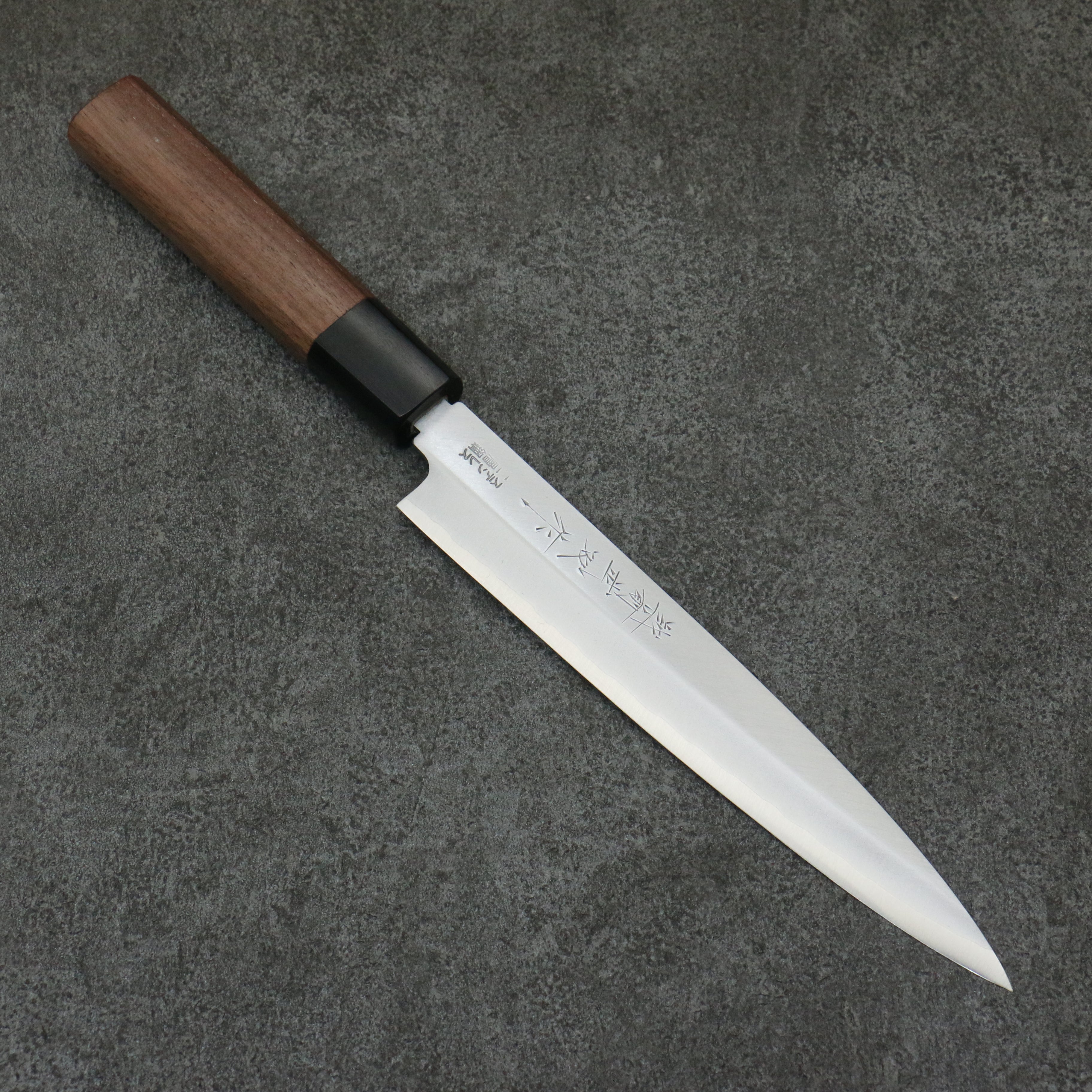 Hideo Kitaoka Muso Stainless Steel Mioroshi Deba  180mm Walnut Handle - Seisuke Knife