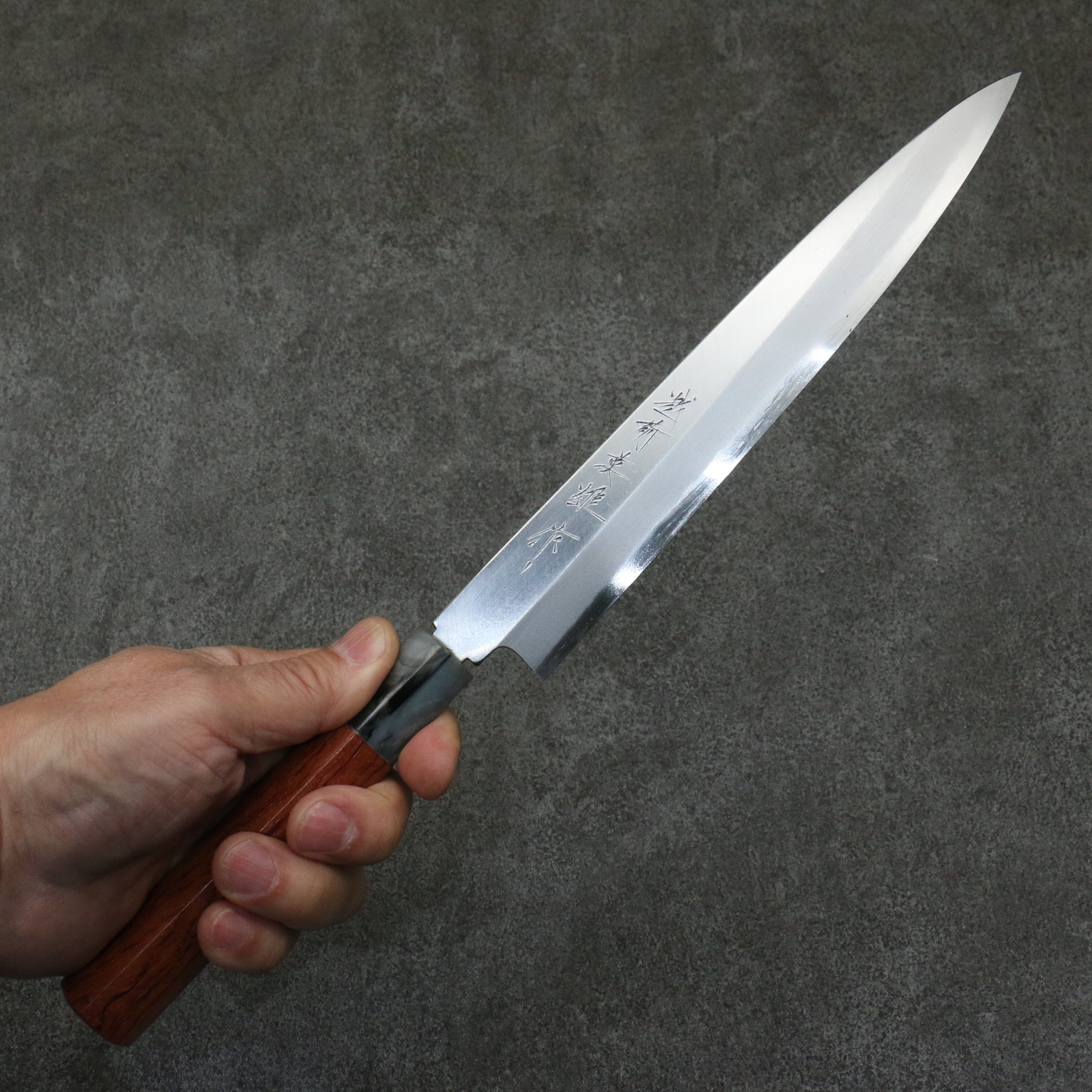 Hideo Kitaoka Blue Steel No.2 Yanagiba  210mm Bubinga Handle - Seisuke Knife