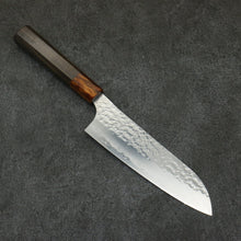  Yu Kurosaki Senko Ryu SG2 Hammered Santoku 170mm Sandalwood (grey)(ferrule:Acrylic) Handle - Seisuke Knife