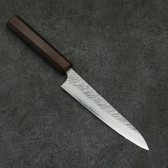 Yu Kurosaki Fujin VG10 Hammered Damascus Petty-Utility  150mm Honduras Handle - Seisuke Knife