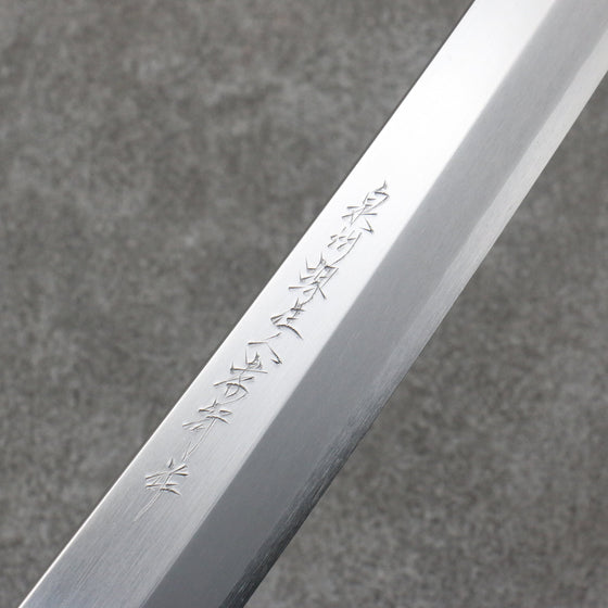 Sakai Takayuki Zangetsu Silver Steel No.3 Sakimaru Yanagiba  330mm Stabilized wood Handle with Sheath - Seisuke Knife