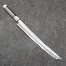  Sakai Takayuki Zangetsu Silver Steel No.3 Sakimaru Yanagiba  330mm Stabilized wood Handle with Sheath - Seisuke Knife