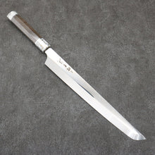  Sakai Takayuki Ginryu Honyaki Swedish Steel Mirrored Finish Sakimaru Yanagiba  300mm Stabilized wood Handle with Sheath - Seisuke Knife