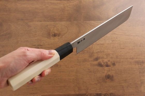 Sakai Takayuki Chef Series [Left Handed] Silver Steel No.3 Usuba 180mm Magnolia Handle - Seisuke Knife