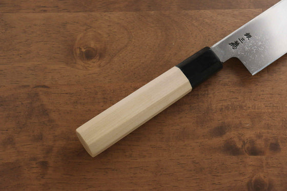 Sakai Takayuki Chef Series [Left Handed] Silver Steel No.3 Usuba 180mm Magnolia Handle - Seisuke Knife