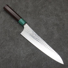  Yu Kurosaki Senko Ryu SG2 Hammered Gyuto  210mm Shitan (ferrule: Green Pakka wood) Handle - Seisuke Knife