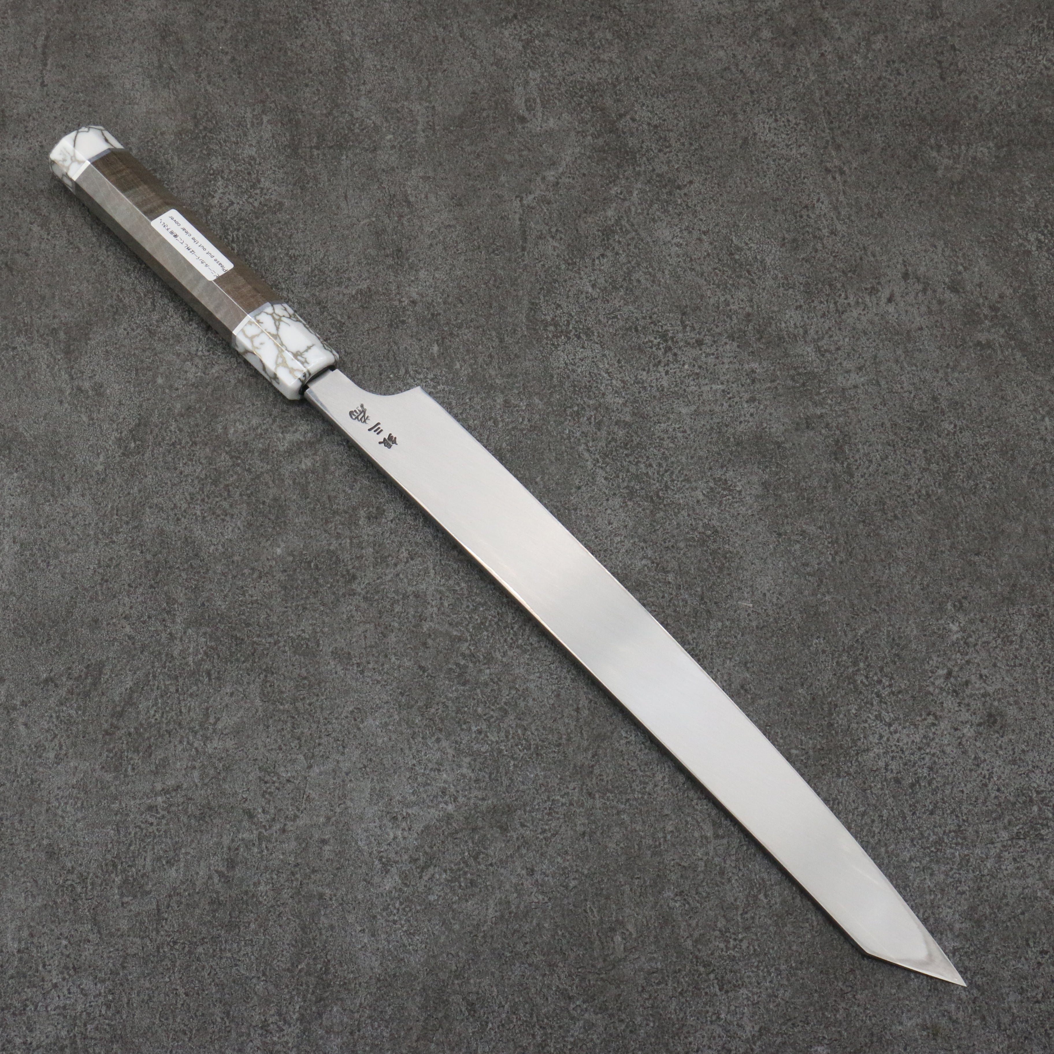 Sakai Takayuki Chef Series Hien Silver Steel No.3 Kiritsuke Yanagiba  300mm Stabilized wood (White Ferrule and End Cap) Handle with Sheath - Seisuke Knife