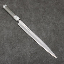  Sakai Takayuki Chef Series Silver Steel No.3 Fuguhiki  300mm Stabilized wood (White Ferrule and End Cap) Handle with Sheath - Seisuke Knife