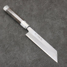  Sakai Takayuki Chef Series Silver Steel No.3 Mukimono  180mm Stabilized wood (White Ferrule and End Cap) Handle with Sheath - Seisuke Knife