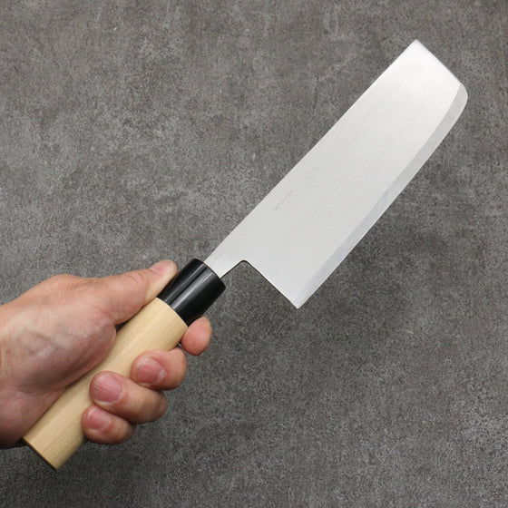 Nakaniida White Steel No.2 Migaki Polish Finish Nakiri  165mm Magnolia Handle - Seisuke Knife