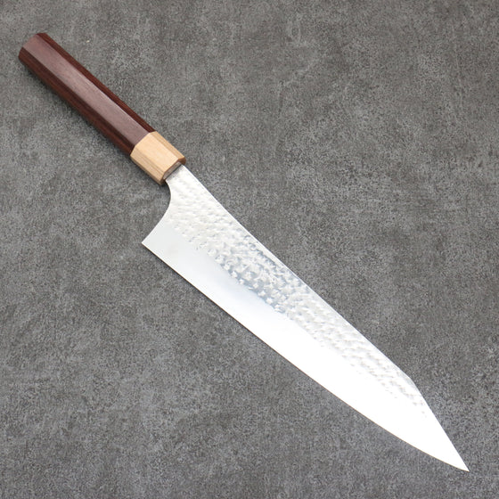 Yu Kurosaki Senko Ei SG2 Hammered Gyuto  240mm Shitan (ferrule: White Pakka wood) Handle - Seisuke Knife